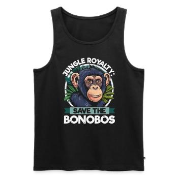 Endangered Species Bonobo Animal Rights Activist - Men's Premium Organic Tank Top - black - Front - AI Model Male 178 light (178cm)