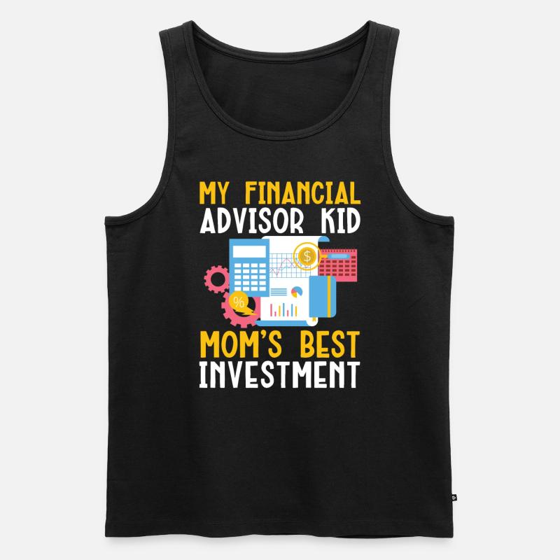 Mutter eines Finanzberaters Geldmanagement - Männer Premium Bio Tank Top - Schwarz
