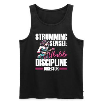 Ukelele Teacher Instrument Ukelele Player Uke - Men's Premium Organic Tank Top - black - Front - AI Model Male 178 light (178cm)