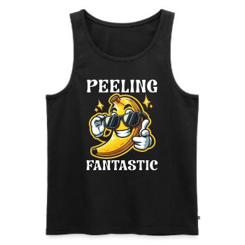 Bananenliebhaber Bananenfresser Essen Tropische Früchte - Männer Premium Bio Tank Top - Schwarz - Vorne - Michal (187cm)