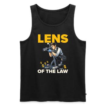 Forensic Photographer Crime Scene Investigation - Men's Premium Organic Tank Top - black - Front - Michal (187cm)
