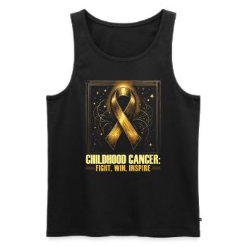 Bewusstsein für Krebs im Kindesalter Chemotherapie Kampf gegen Krebs - Männer Premium Bio Tank Top - Schwarz - Vorne - Michal (187cm)