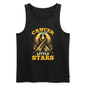 Aufklärung über Krebs im Kindesalter, Chemo, Krebs bekämpfen - Männer Premium Bio Tank Top - Schwarz - Vorne - Michal (187cm)