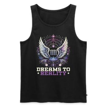 Angel Number Spiritual Guidance Numerology - Men's Premium Organic Tank Top - black - Front - AI Model Male 178 light (178cm)