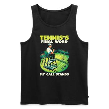 Tennis Schiedsrichter Schiedsrichter Sportspiel Offizieller Schiedsrichter - Männer Premium Bio Tank Top - Schwarz - Vorne - AI Model Male 178 light (178cm)
