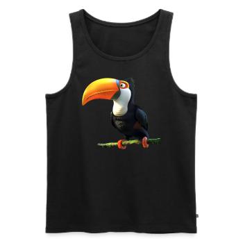 Toucan Rainforest South America Toucans Giant Toucan - Men's Premium Organic Tank Top - black - Front - Michal (187cm)