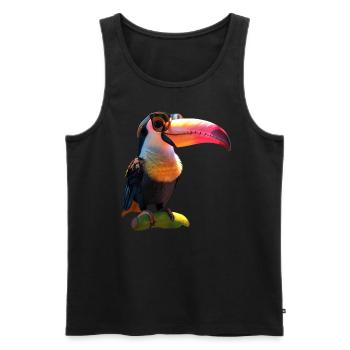 Toucan Rainforest South America Toucans Giant Toucan - Men's Premium Organic Tank Top - black - Front - Michal (187cm)