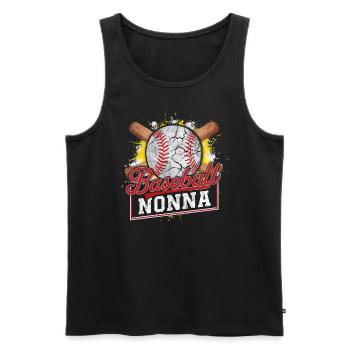 Baseball Oma Großmutter Großelterntag - Männer Premium Bio Tank Top - Schwarz - Vorne - AI Model Male 178 light (178cm)