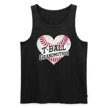 Journée des grands-parents de grand-mère de baseball - Débardeur bio Premium Homme - noir - Devant - AI Model Male 178 light (178cm)