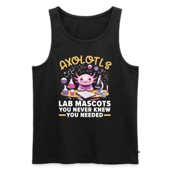 Axolotl Science Teacher Mexican Salamander - Men's Premium Organic Tank Top - black - Front - Michal (187cm)