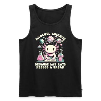Axolotl Science Teacher Mexican Salamander - Men's Premium Organic Tank Top - black - Front - Michal (187cm)