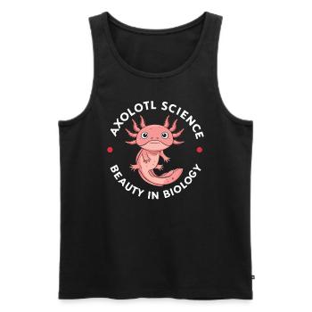 Axolotl Science Teacher Mexican Salamander - Men's Premium Organic Tank Top - black - Front - Michal (187cm)