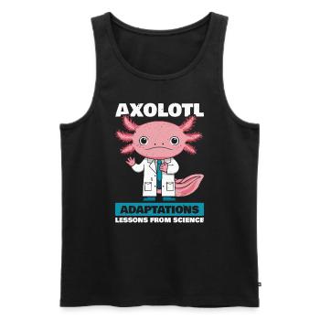 Axolotl Science Teacher Mexican Salamander - Men's Premium Organic Tank Top - black - Front - Michal (187cm)