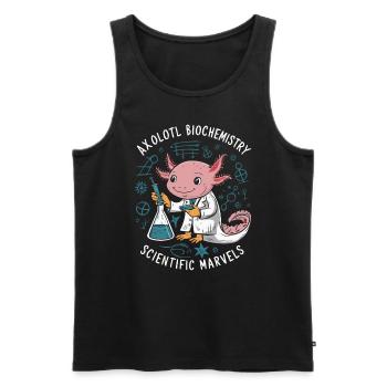 Axolotl Science Teacher Mexican Salamander - Men's Premium Organic Tank Top - black - Front - Michal (187cm)