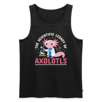 Axolotl Lehrer für Naturwissenschaften Mexikanischer Salamander - Männer Premium Bio Tank Top - Schwarz - Vorne - Michal (187cm)