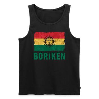 Taino-Indianer Puerto Rico Boricua Puerto-Ricaner - Männer Premium Bio Tank Top - Schwarz - Vorne - AI Model Male 178 light (178cm)
