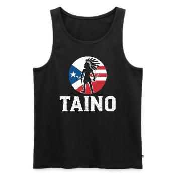 Taino-Indianer Puerto Rico Boricua Puerto-Ricaner - Männer Premium Bio Tank Top - Schwarz - Vorne - AI Model Male 178 light (178cm)