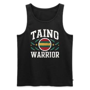 Taino-Indianer Puerto Rico Boricua Puerto-Ricaner - Männer Premium Bio Tank Top - Schwarz - Vorne - AI Model Male 178 light (178cm)