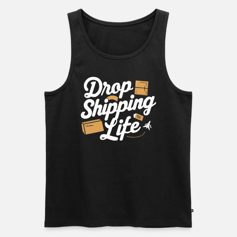 Dropshipping-Geschäft E-Commerce-Unternehmer - Männer Premium Bio Tank Top - Schwarz