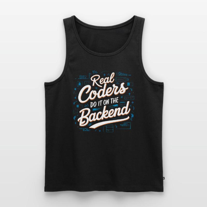 Backend-Entwickler Programmierung Softwareprogrammierer Männer Premium Bio Tank Top