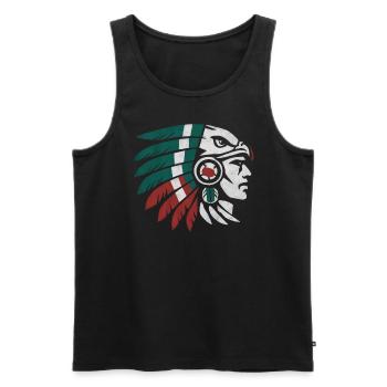 Aztec Warrior Indigenous Mexican Aztec Jaguar - Men's Premium Organic Tank Top - black - Front - AI Model Male 178 light (178cm)