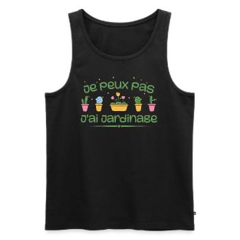 Ich kann keine Gartenarbeit haben - Männer Premium Bio Tank Top - Schwarz - Vorne - Michal (187cm)