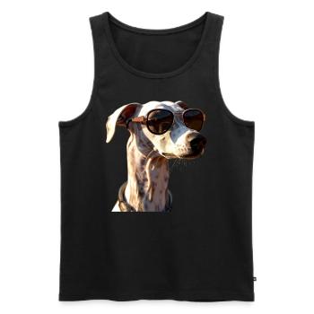 Greyhound Dog Lover Hunting Dog Love Greyhound - Men's Premium Organic Tank Top - black - Front - AI Model Male 178 light (178cm)