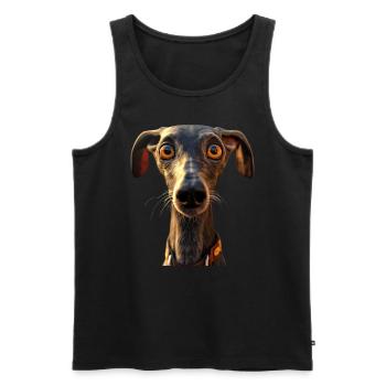Greyhound Dog Lover Hunting Dog Love Greyhound - Men's Premium Organic Tank Top - black - Front - AI Model Male 178 light (178cm)