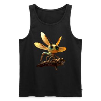 Libelle Dragonfly Bunte Flügel Süße Libellen - Männer Premium Bio Tank Top - Schwarz - Vorne - AI Model Male 178 light (178cm)