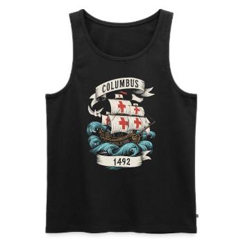 Kolumbus-Tag Christoph Kolumbus Italienisch Amerikanisch - Männer Premium Bio Tank Top - Schwarz - Vorne - AI Model Male 178 light (178cm)