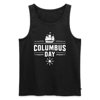 Kolumbus-Tag Christoph Kolumbus Italienisch Amerikanisch - Männer Premium Bio Tank Top - Schwarz - Vorne - AI Model Male 178 light (178cm)
