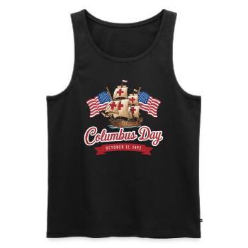 Kolumbus-Tag Christoph Kolumbus Italienisch Amerikanisch - Männer Premium Bio Tank Top - Schwarz - Vorne - AI Model Male 178 light (178cm)