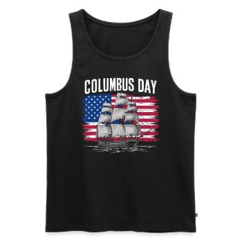 Kolumbus-Tag Christoph Kolumbus Italienisch Amerikanisch - Männer Premium Bio Tank Top - Schwarz - Vorne - AI Model Male 178 light (178cm)