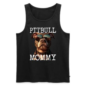 Pitbull Mommy Mom Mother's Day Pitbull Terrier Mom - Men's Premium Organic Tank Top - black - Front - Michal (187cm)
