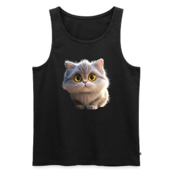 Persian Cat Persian Cat Persian Cat Cute Cats - Men's Premium Organic Tank Top - black - Front - AI Model Male 178 light (178cm)