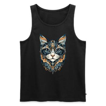 Persian Cat Persian Cat Persian Cat Cute Cats - Men's Premium Organic Tank Top - black - Front - AI Model Male 178 light (178cm)