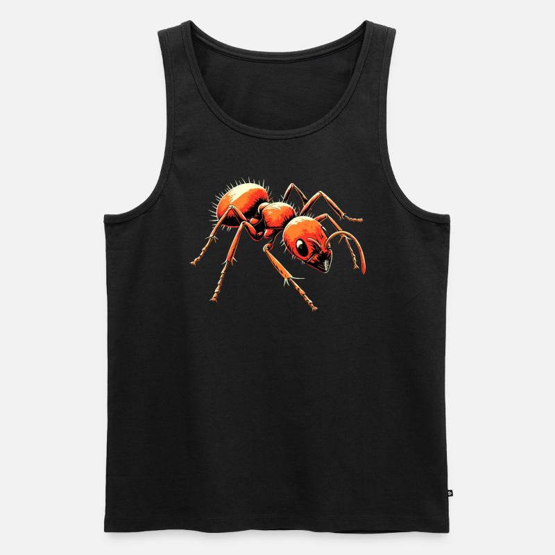 fourmi fourmi de forêt fourmi de feu insecte fourmis mignonnes - Débardeur bio Premium Homme - noir