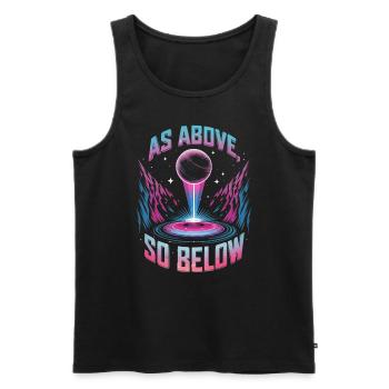 Kosmische Energie Lebensenergie Universelle Kraft - Männer Premium Bio Tank Top - Schwarz - Vorne - AI Model Male 178 light (178cm)