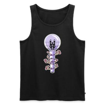 K-Pop Musique pop coréenne Corée du Sud Kpop Lightstick - Débardeur bio Premium Homme - noir - Devant - AI Model Male 178 light (178cm)