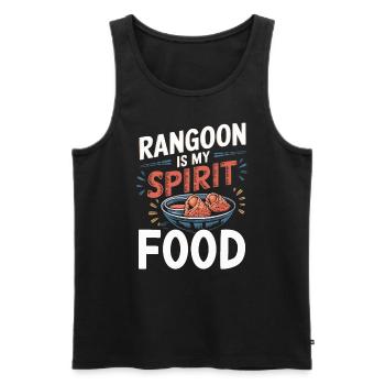 Crabe Rangoon Lover Américain Chinois Fruits de mer - Débardeur bio Premium Homme - noir - Devant - Michal (187cm)