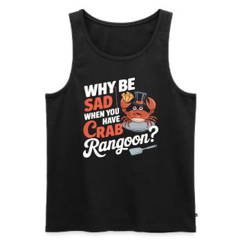 Krabben Rangun Liebhaber Amerikanisch Chinesisch Meeresfrüchte - Männer Premium Bio Tank Top - Schwarz - Vorne - Michal (187cm)