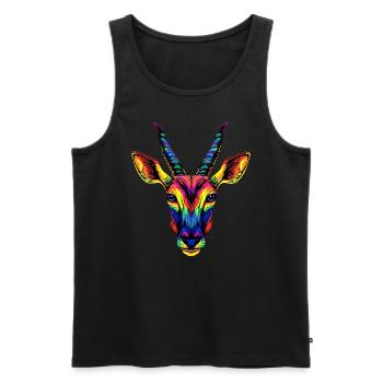 Antilope Kudu Gazelle Afrika Serengeti Antilopen - Männer Premium Bio Tank Top - Schwarz - Vorne - AI Model Male 178 light (178cm)