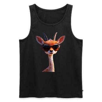 Antilope Kudu Gazelle Afrika Serengeti Antilopen - Männer Premium Bio Tank Top - Schwarz - Vorne - AI Model Male 178 light (178cm)