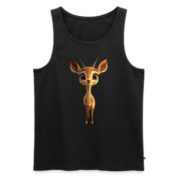 Antilope Kudu Gazelle Afrika Serengeti Antilopen - Männer Premium Bio Tank Top - Schwarz - Vorne - AI Model Male 178 light (178cm)
