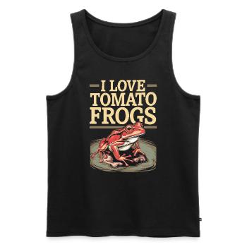 Tomate Grenouille Amoureux Animal Amphibien Grenouille Crapaud - Débardeur bio Premium Homme - noir - Devant - Michal (187cm)