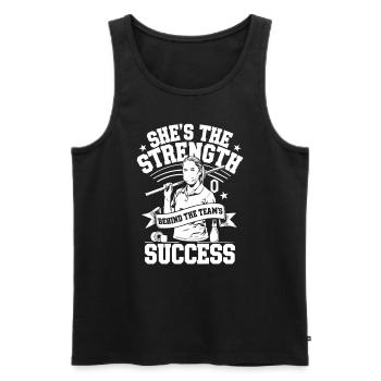 Zertifizierte Athletiktrainerin Girl Athlete Workout - Männer Premium Bio Tank Top - Schwarz - Vorne - Michal (187cm)