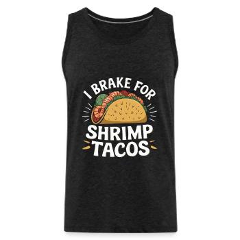 Garnelen Tacos Mexikanisches Essen Mexiko Küche Feinschmecker - Männer Premium Bio Tank Top - Anthrazit - Vorne - Alexander (188cm)