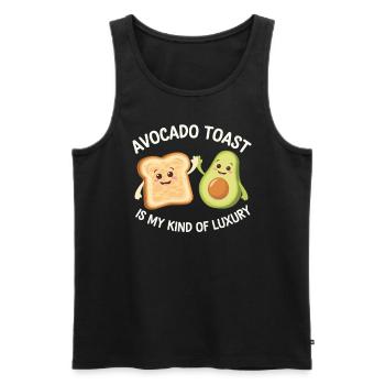 Avocado Toast Lover Vegetarian Food Guacamole - Men's Premium Organic Tank Top - black - Front - Michal (187cm)