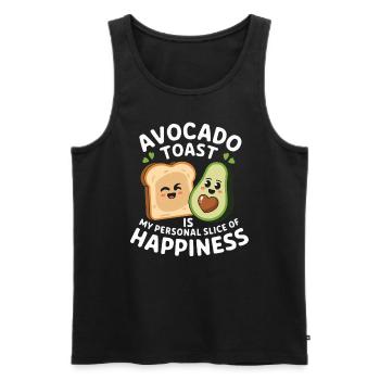 Avocado Toast Lover Vegetarian Food Guacamole - Men's Premium Organic Tank Top - black - Front - Michal (187cm)