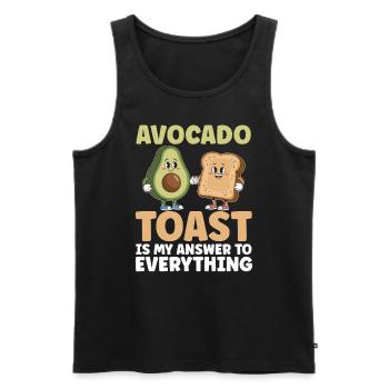 Avocado Toast Liebhaber Vegetarisches Essen Guacamole - Männer Premium Bio Tank Top - Schwarz - Vorne - Michal (187cm)
